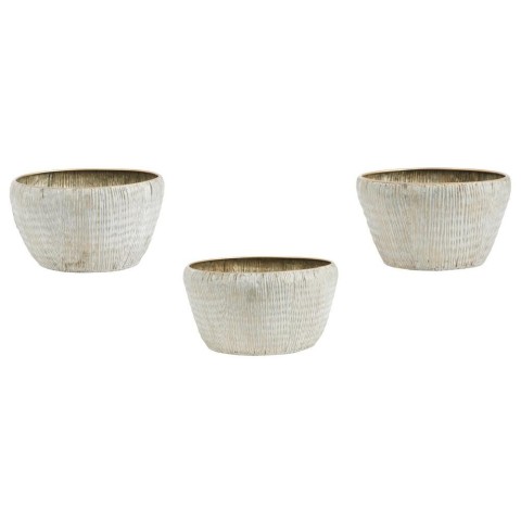 SET 3 CASPO METALLO 27X15.5CM